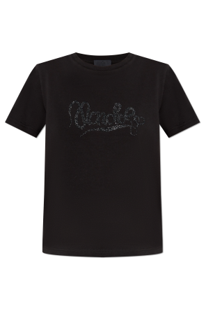 Versace T-shirt with shimmering crystals | Women's Clothing